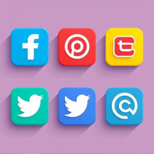 Icon set representing social media platforms.