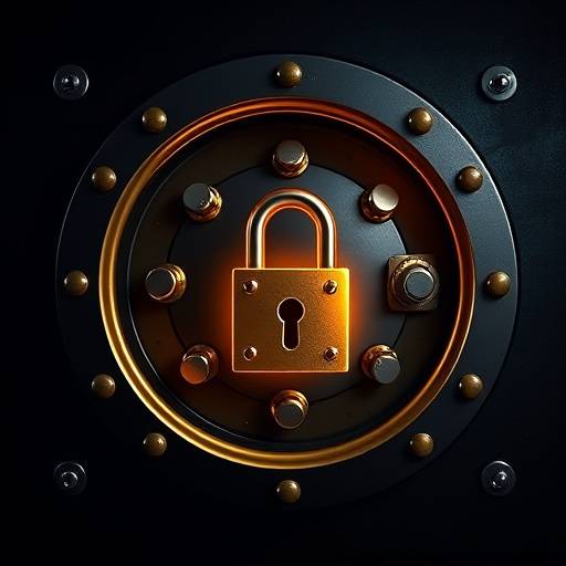 Illustration of a secure vault representing financial security